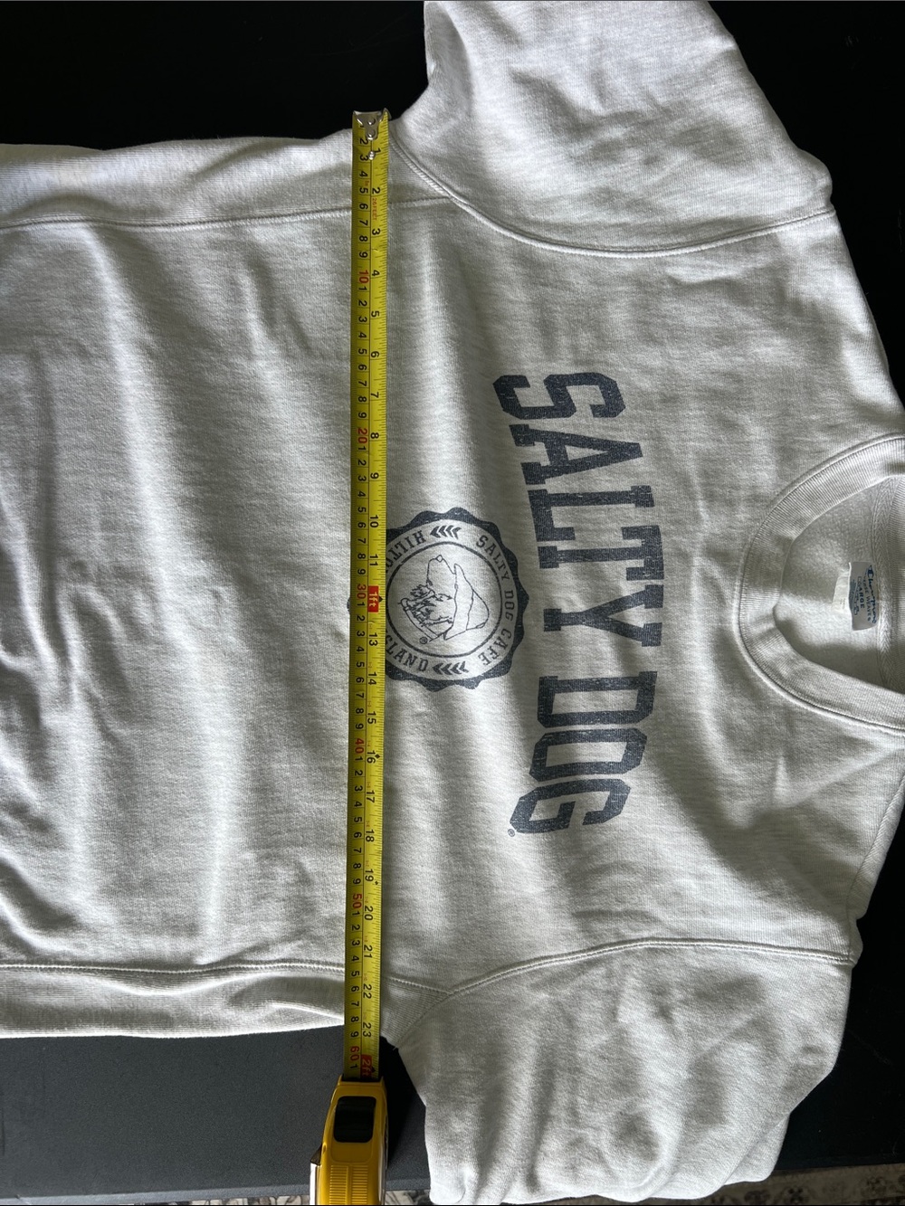 Champion Salty Dog Graphic Sweatshirt in Light Gray Oversized - Picture 6 of 7